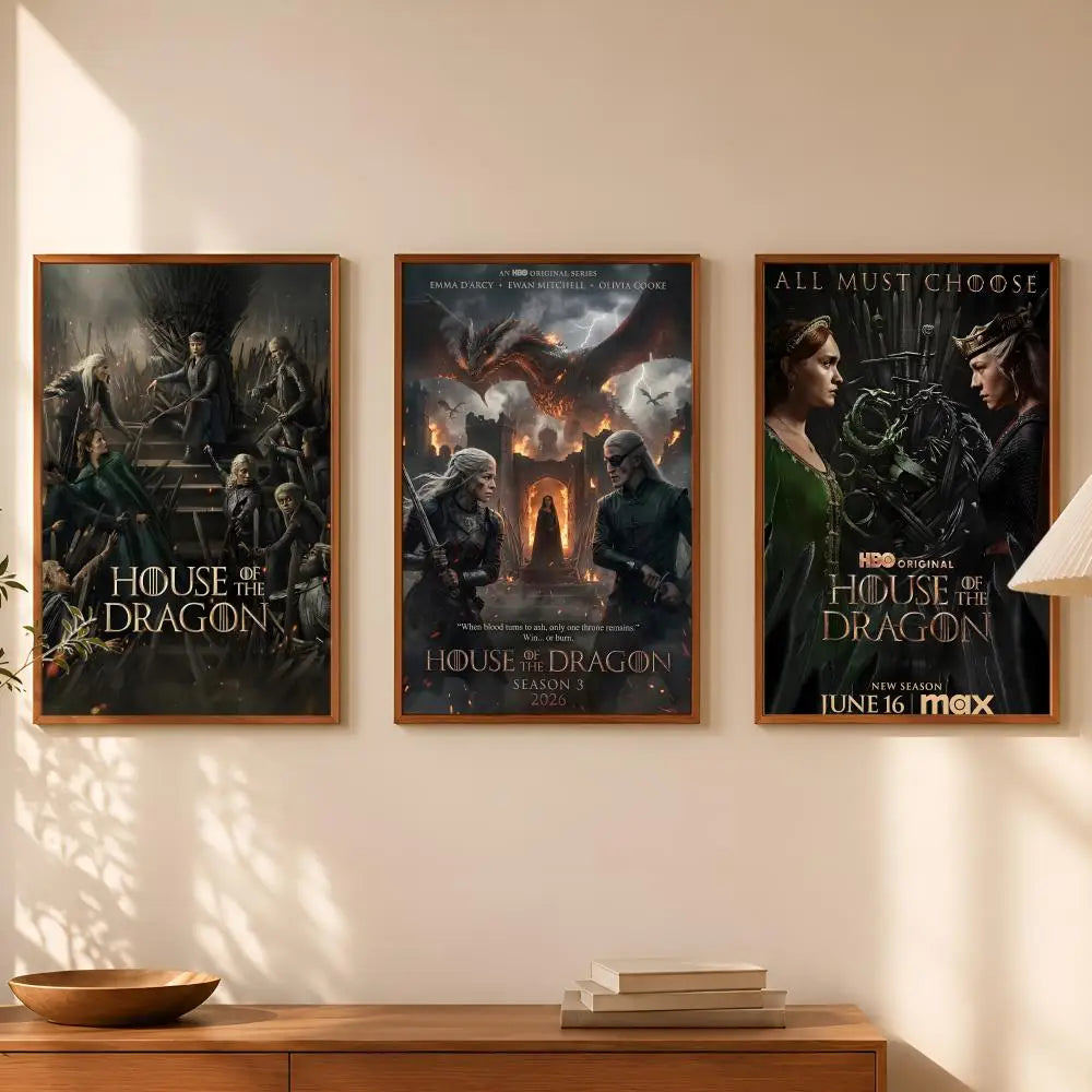 House of the Dragon HD PVC Self-Stick Wall Poster | Waterproof Wall Art Poster Axl