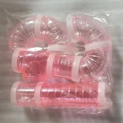 Hamster Tunnel Tube Set – Connectable Plastic Cage Toy Small Pet Tunnel Toy Axl pink