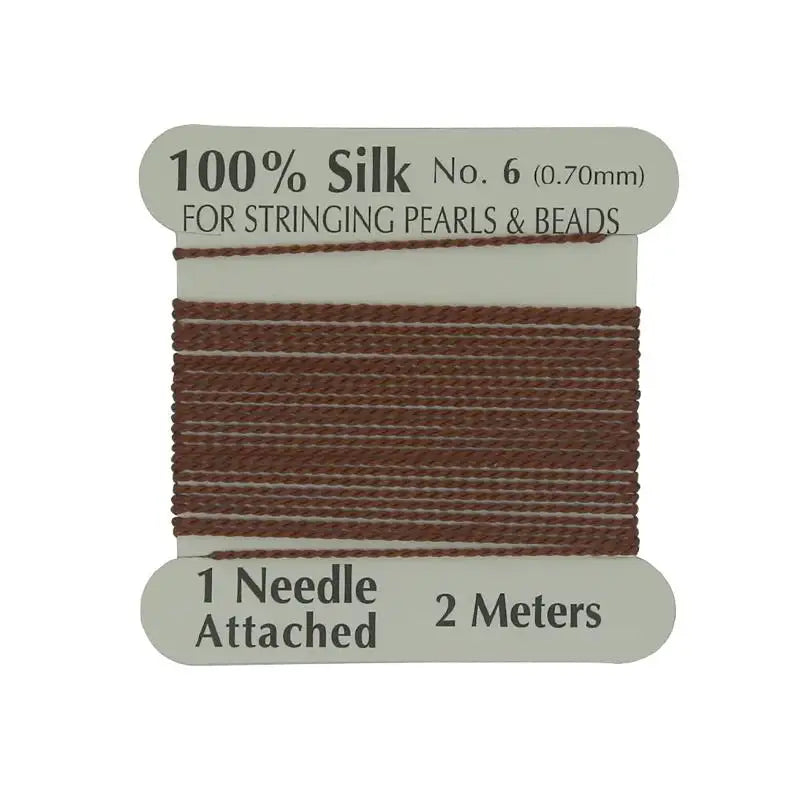 0.8mm Natural Silk Cord 2M – Multicolor DIY Jewelry Making Jewelry Making Cord Axl Brown