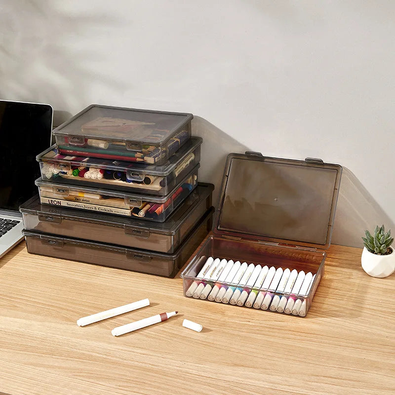 A5 Plastic File Organizer Box – Stackable Desktop Storage Desktop File Organizer Axl