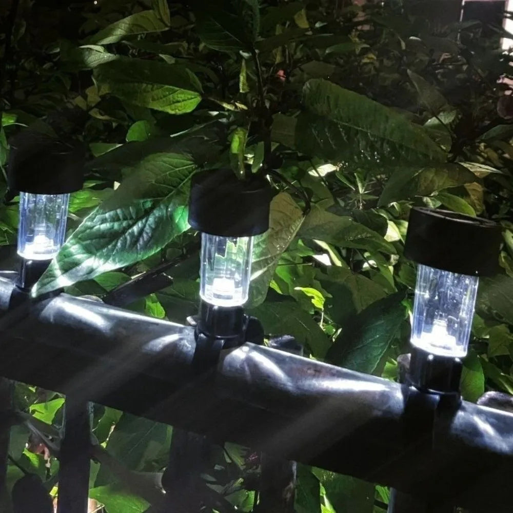 6-Pack Solar LED Pool Fence Lights – Waterproof Outdoor Decor Solar Fence Lights Axl white