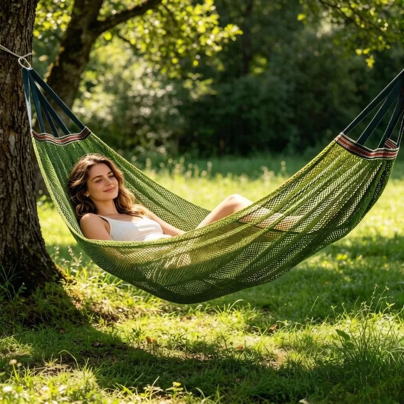 Outdoor Breathable Mesh Hammock – Curved Rod Swing Outdoor Mesh Hammock Axl