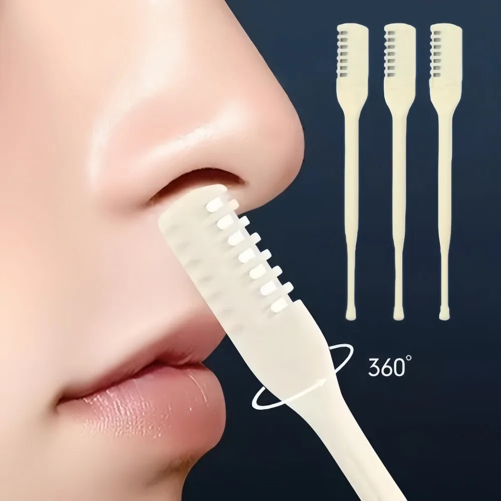 2-in-1 Nose Hair Trimmer & Ear Cleaner – 360° Manual Nose & Ear Trimmer Axl