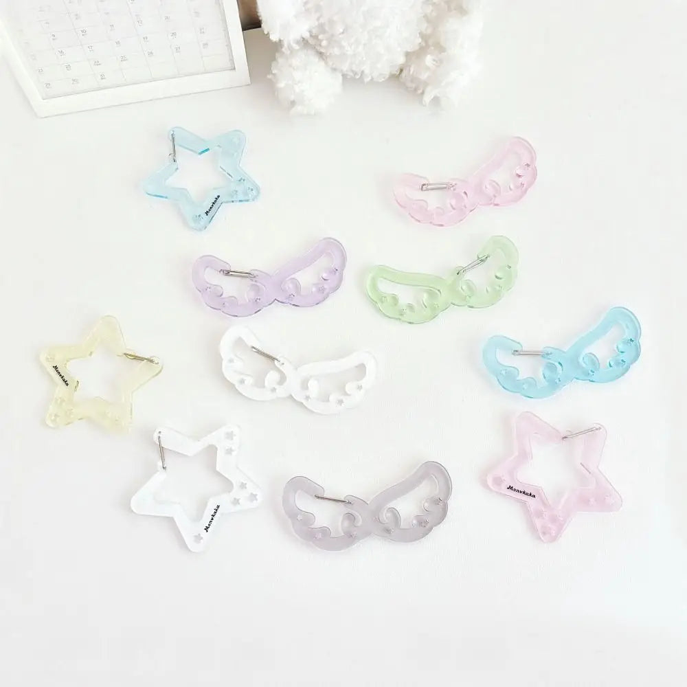 Acrylic Wings & Stars Carabiner Keychain – Cute Backpack Clip Carabiner Keychain Axl