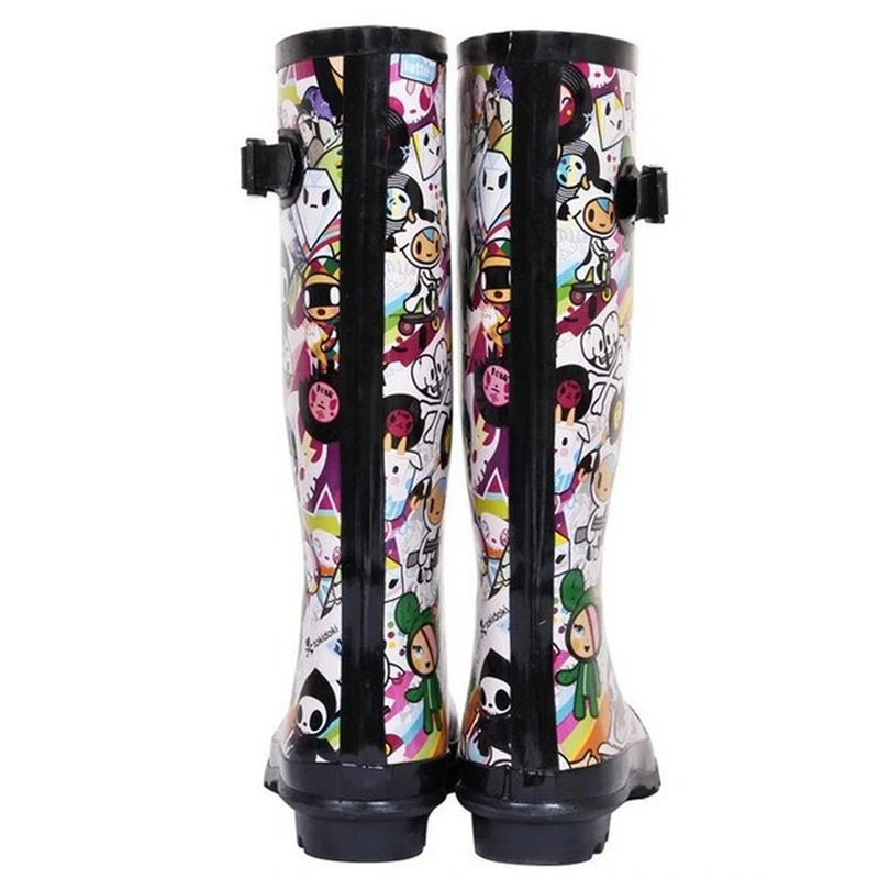 Women's Cartoon Mid-Calf Rain Boots – Non-Slip Waterproof Women's Rain Boots Axl