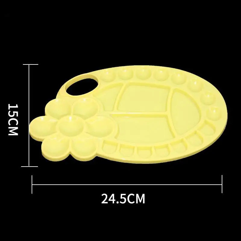 Clover Shaped Paint Mixing Palette – Multi-Grid Artist Palette Paint Mixing Palette Axl A3