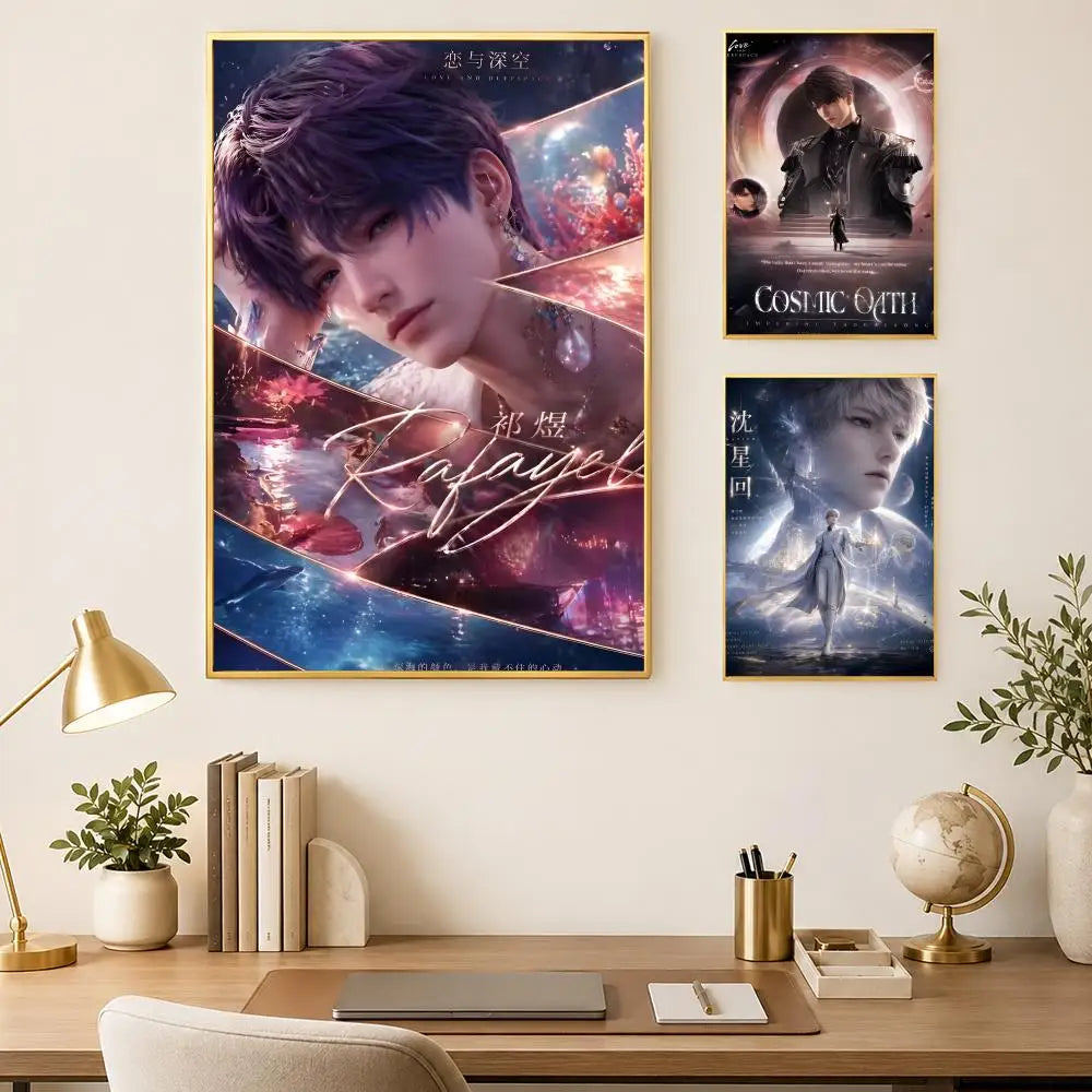 Love & Deepspace HD PVC Wall Poster – Self-Stick Waterproof Wall Art Poster Axl