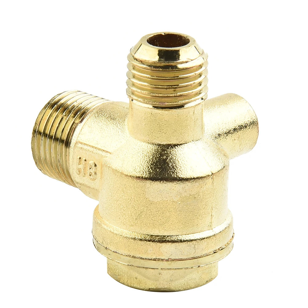 Zinc Alloy 3-Port Check Valve for Air Compressor | Male Thread Air Compressor Valve Axl