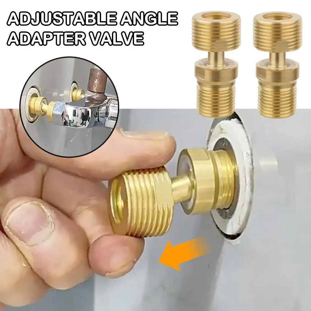 2-Pack Copper 360° Rotatable Angled Shower Faucet Adapter Plumbing Faucet Adapter Axl