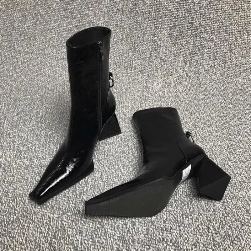 Women's Spike Heel Ankle Boots – Pointed Toe Zip-Up Women's Ankle Boots Axl