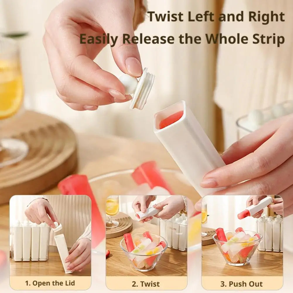 Long Silicone Ice Cube Mold with Storage Box & Handle Silicone Ice Cube Mold Axl