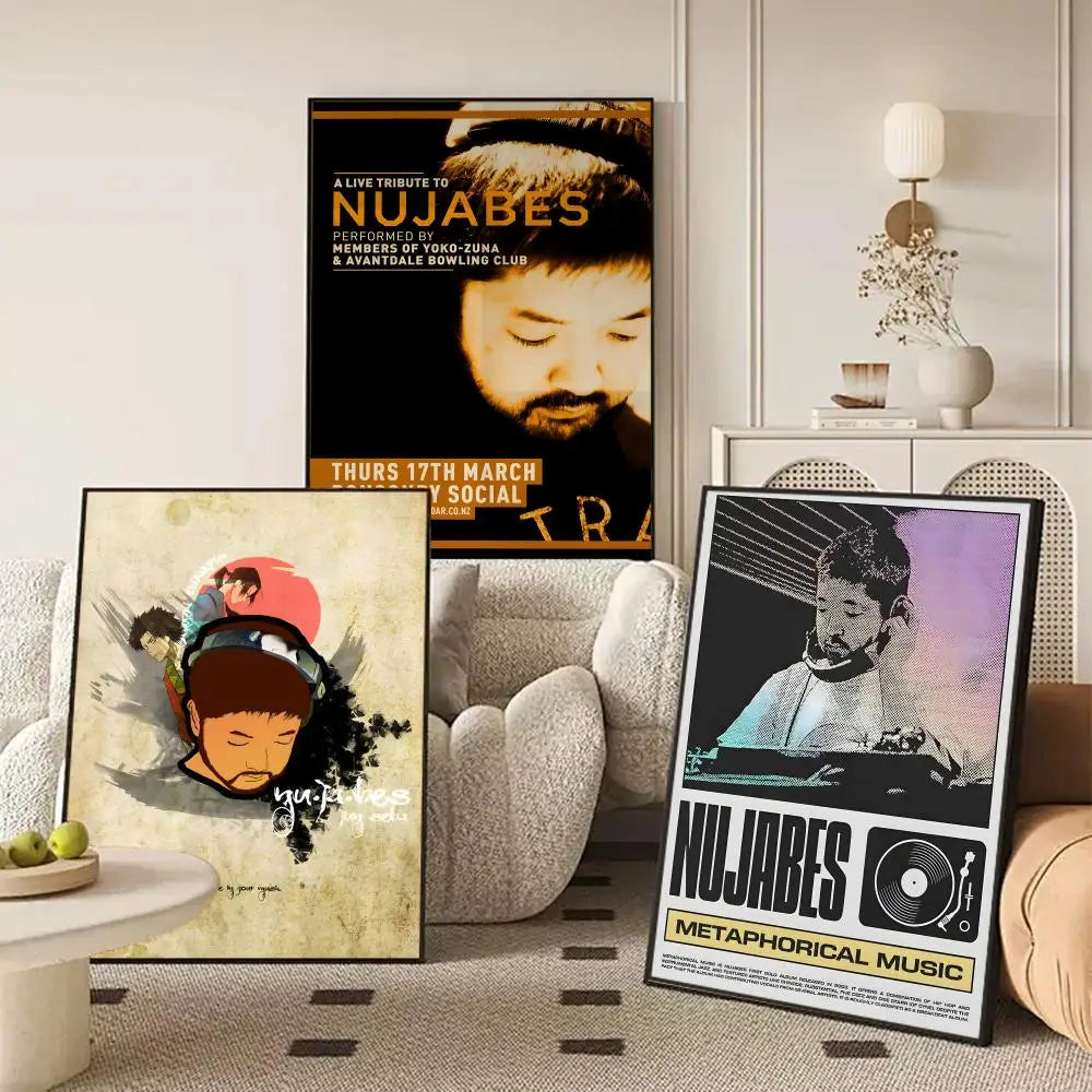 Nujabes Album Canvas Wall Art – Vintage Abstract Poster Print Canvas Wall Art Axl