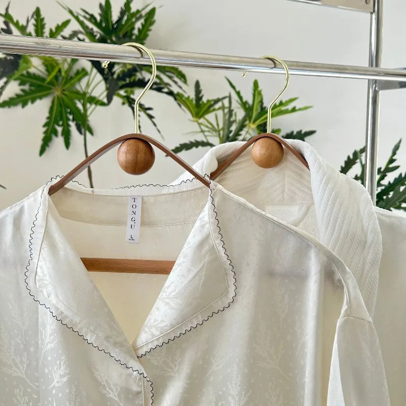 Nordic Beech Wood Hangers – Non-Slip Clothing Rack (5 Pack) Wooden Clothes Hangers Axl