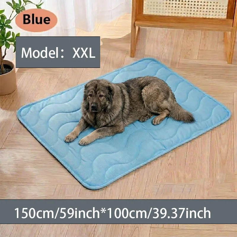 KEMORELA Cooling Pet Mat – Ice Silk Bed for Dogs & Cats Pet Cooling Mat Axl 150x100cm