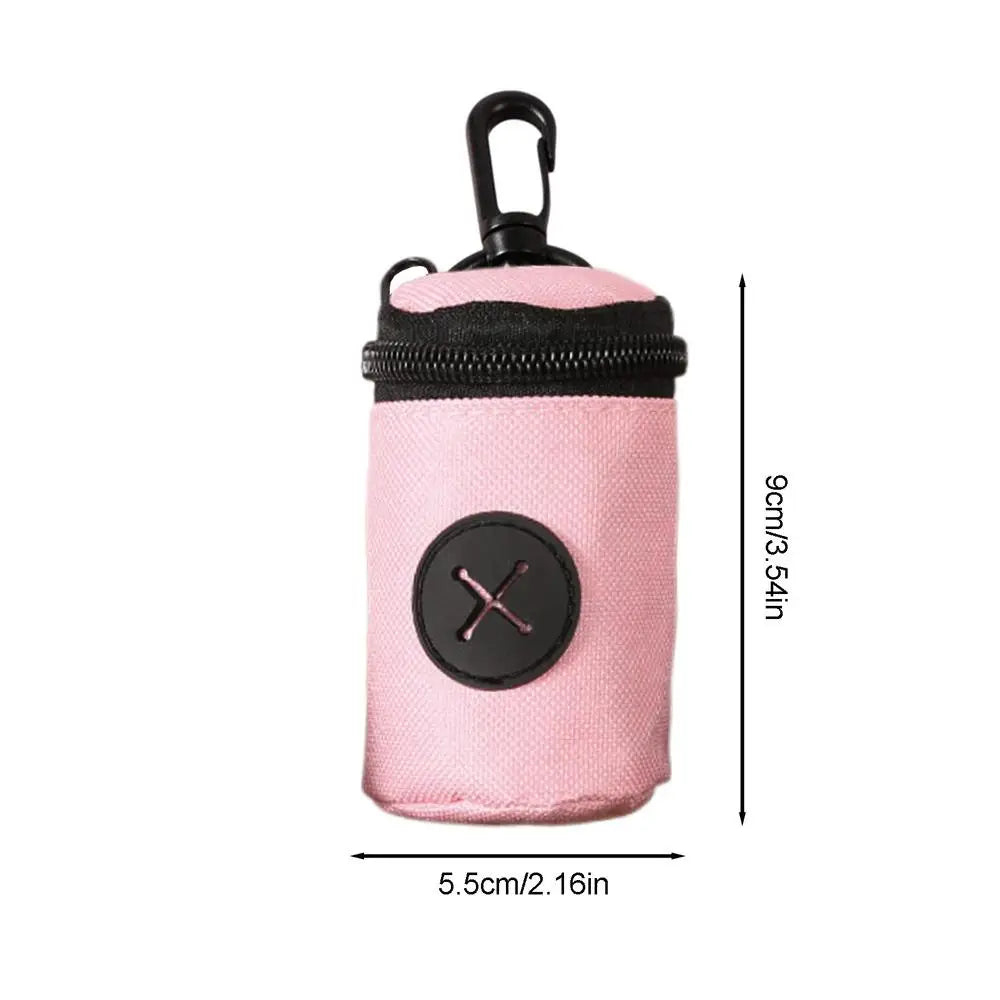 Dog Poop Bag Holder – Portable Waste Bag Dispenser Pouch Pet Waste Bag Holder Axl Pink