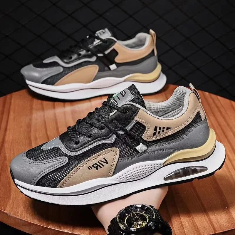 YBQJOO Men's Mesh Sneakers – Breathable Anti-Slip Sport Shoes Men's Mesh Sneakers Axl