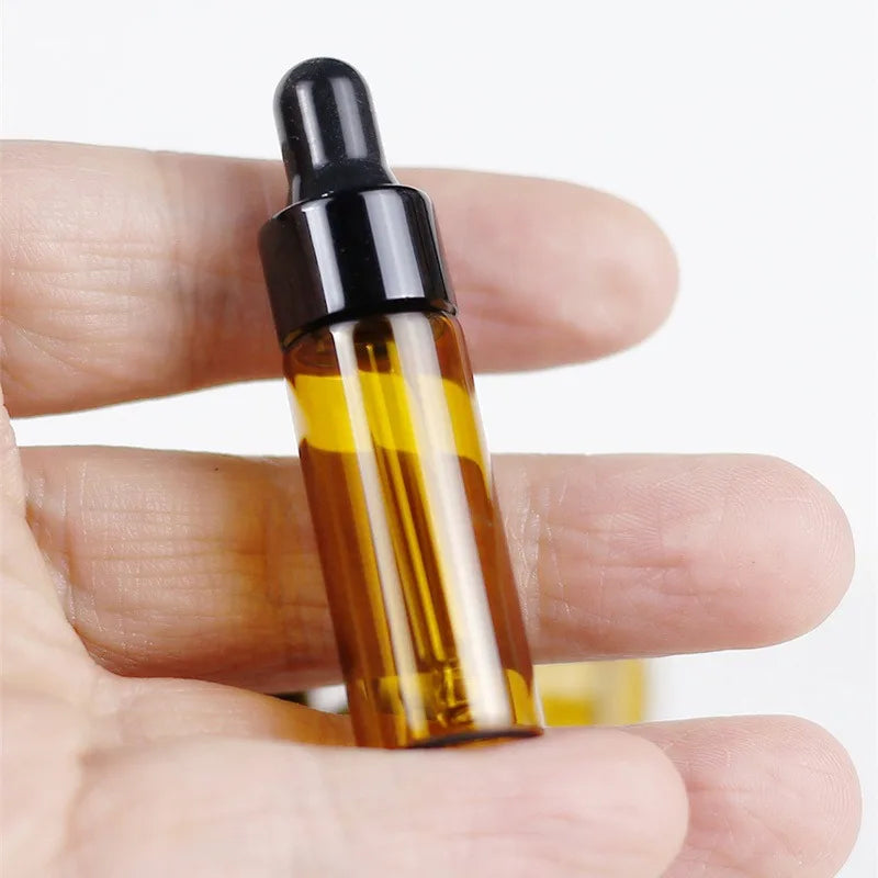 10-Pack 5ml Amber Glass Dropper Bottles for Essential Oils Essential Oil Bottles Axl