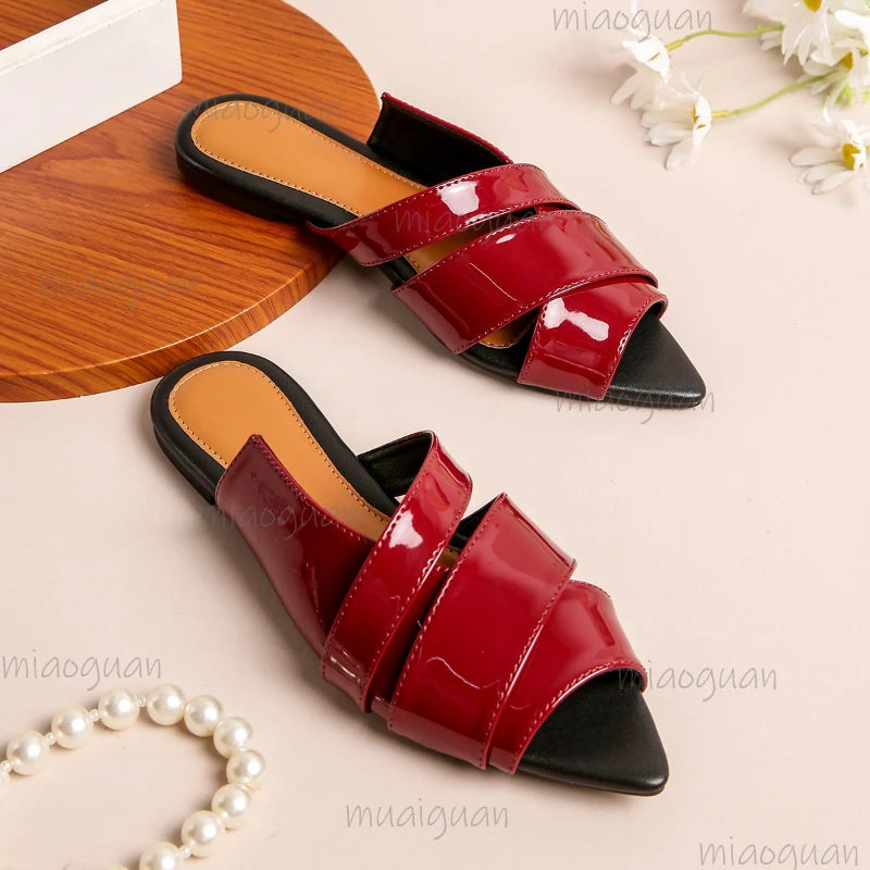 Women's Flat Pointed Toe Slippers – Lightweight Summer Sandals Women's Flat Slippers Axl