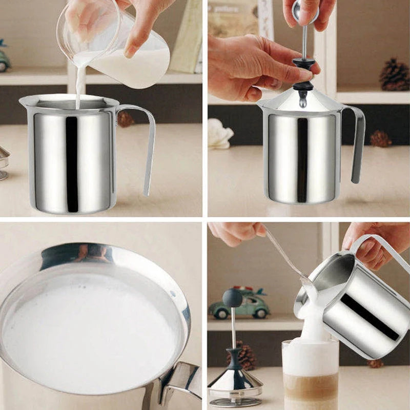 BALASHOV Double Mesh Stainless Steel Milk Frother 400ML Milk Frother Axl