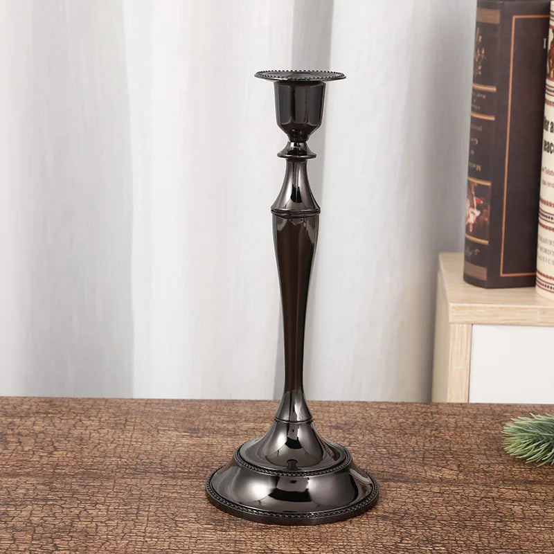 Modern Elegant Candlestick Holder – Vintage Luxury Home Decor Candlestick Holder Axl Black-1 Head