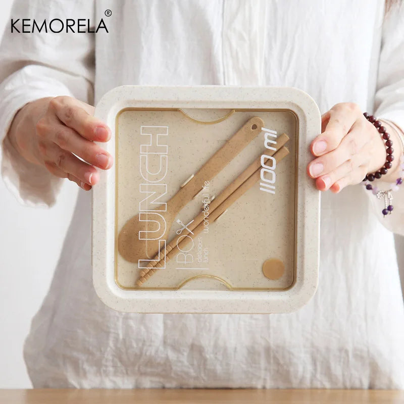 KEMORELA Wheat Straw Bento Box – BPA Free Kids Lunch Container Bento Lunch Box Axl
