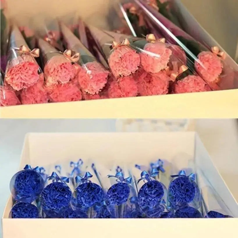 8-Pack Carnation Soap Flowers – Gift Bouquet for Any Occasion Artificial Soap Flowers Axl