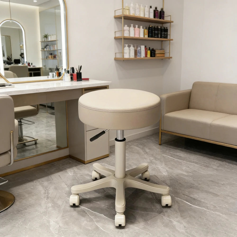 Lifting Rotating Salon Stool with Wheels | Barber & Manicure Salon Stool Axl