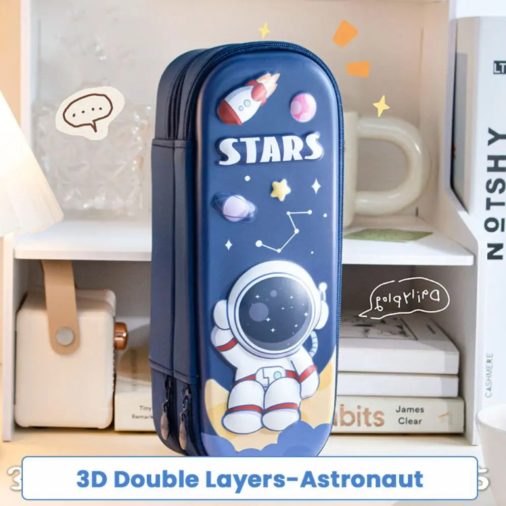 Capybara 3D Pencil Case – Double Layer Large Capacity Pen Box Pencil Case Axl Astronaut