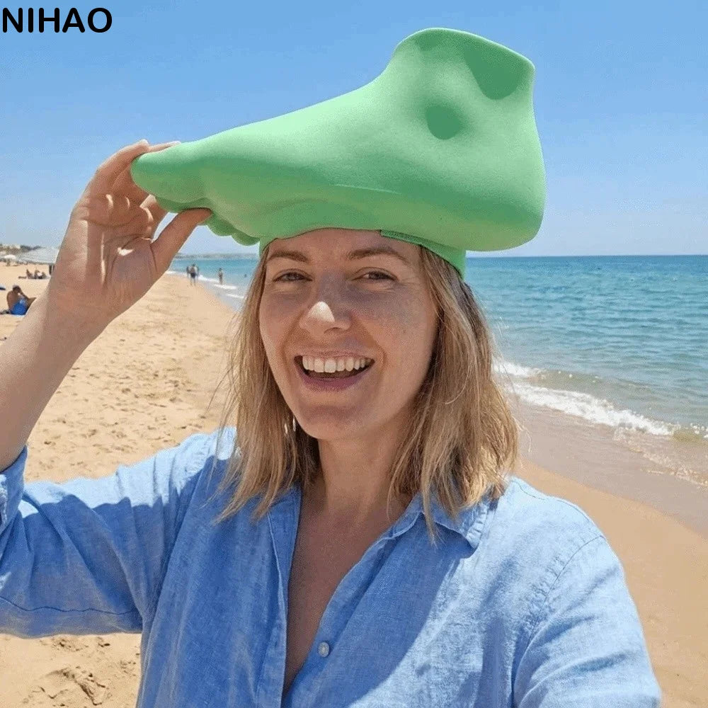 3D Foot Shape Sun Hat – Novelty Beach Headband Visor Novelty Sun Hat Axl