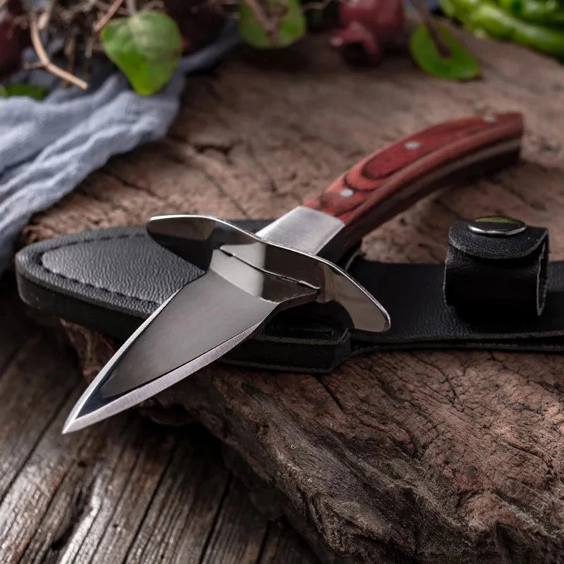 Oyster Shucking Knife – Wood Handle & Stainless Steel Seafood Tool Seafood Shucking Knife Axl