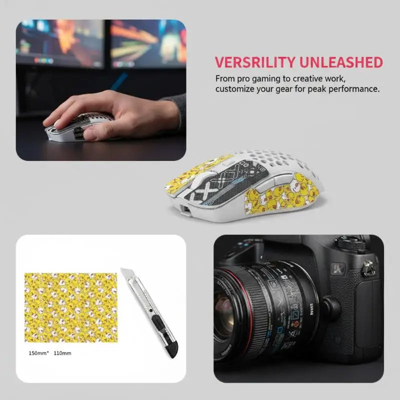 Gaming Mouse Grip Tape 15x11cm – Non-Slip DIY Sticker Mouse Grip Tape Axl