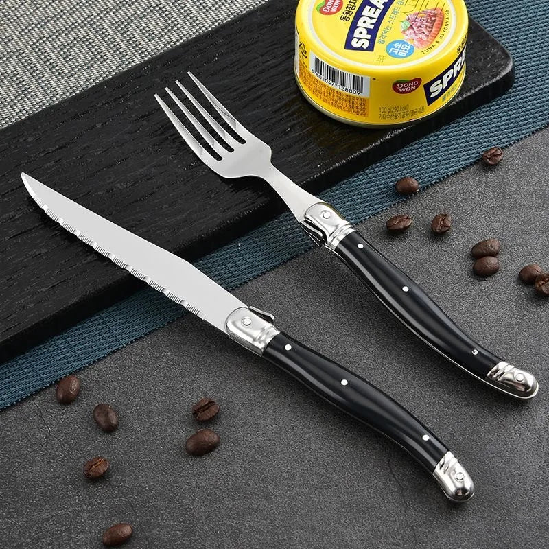 Laguiole Stainless Steel Cutlery Set – Knives, Forks & Spoons Flatware Cutlery Set Axl