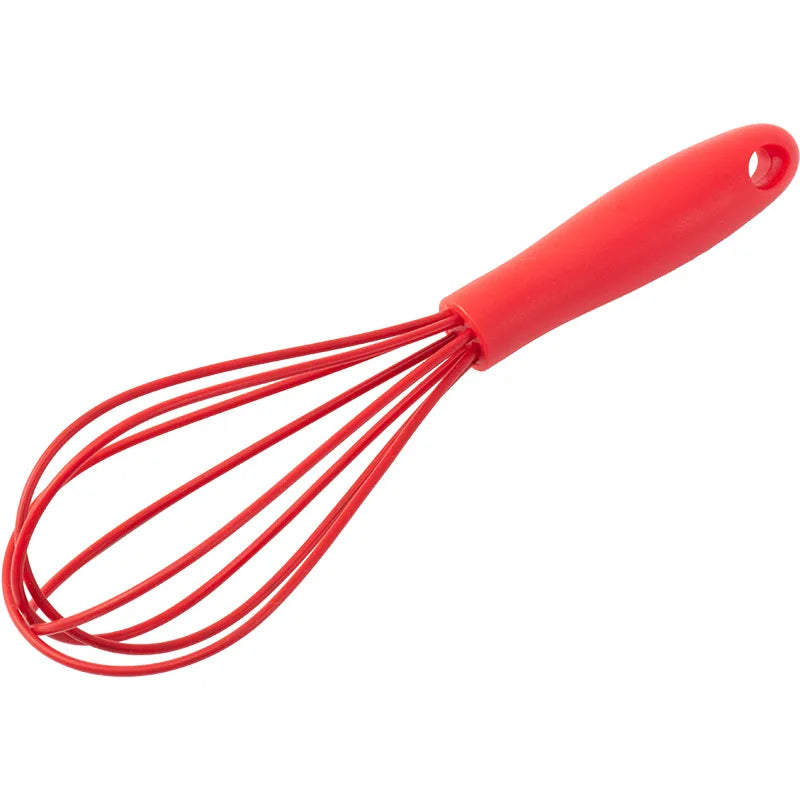 Mini Silicone Egg Whisk – Manual Hand Beater Baking Tool Silicone Egg Whisk Axl Red Egg Beater
