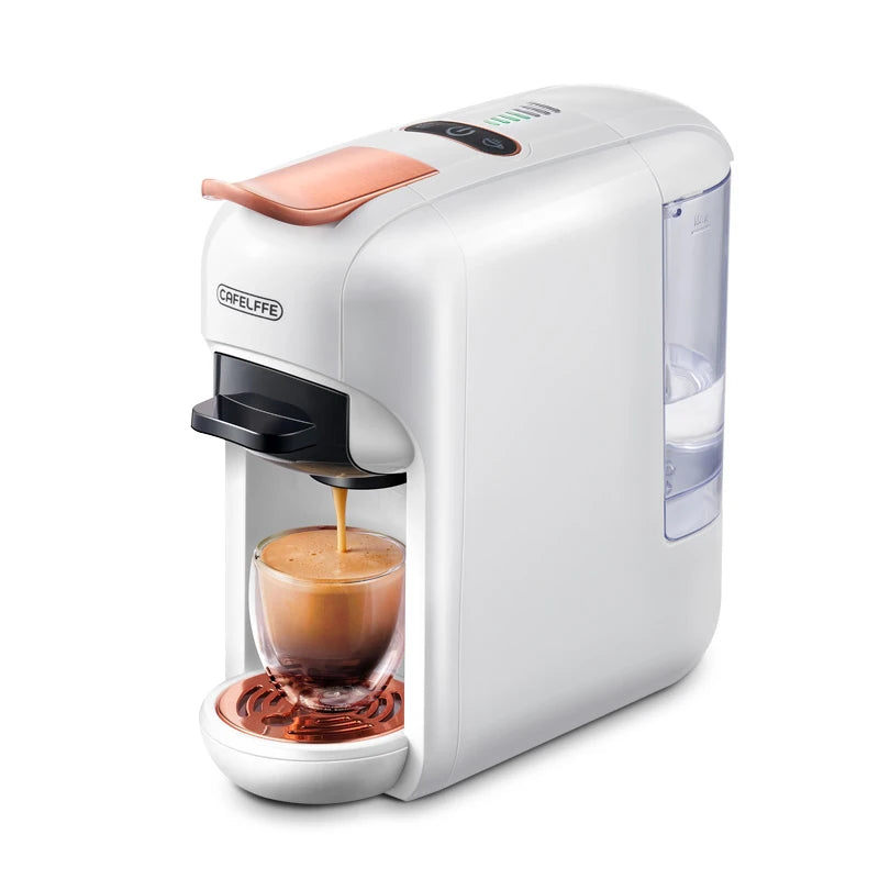 Cafelffe 5-in-1 Capsule Coffee Machine 19 Bar Hot & Cold Capsule Coffee Machine Axl White Saudi Arabia UK
