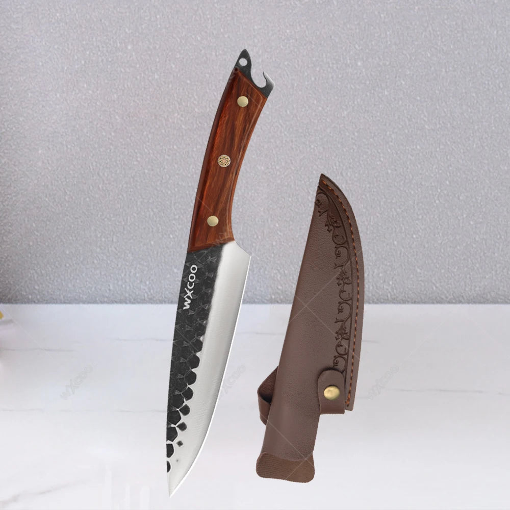 Stainless Steel Boning Knife with Sheath – Sharp Multipurpose Chef Knife Boning Knife Axl Knife A