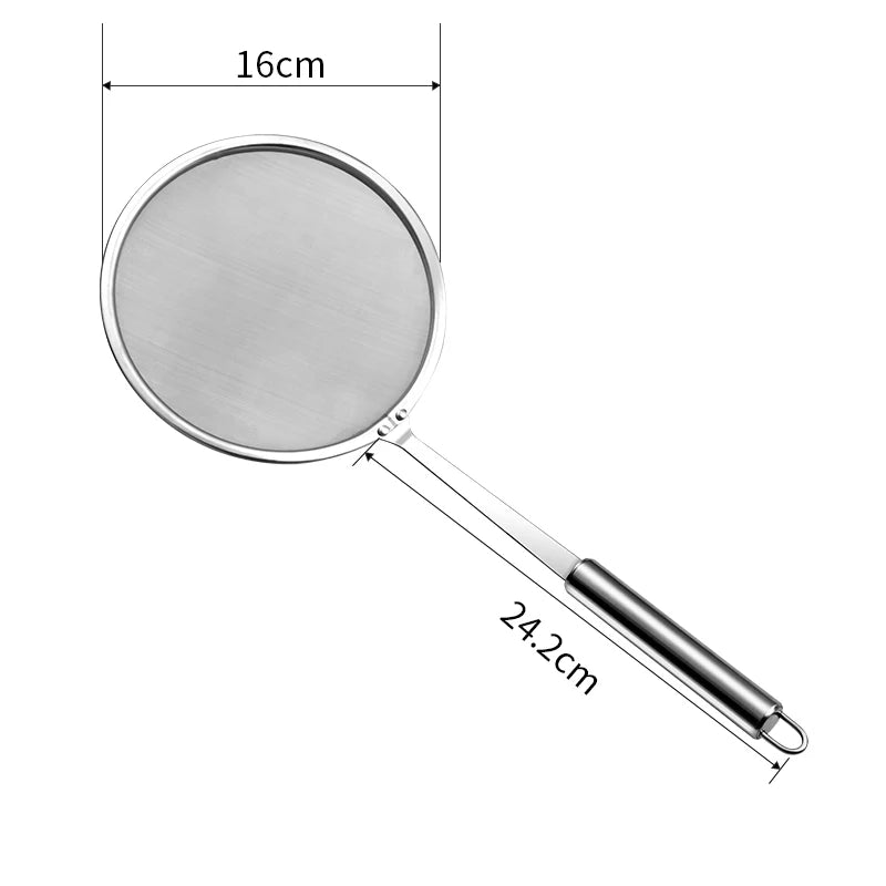 Stainless Steel Fat Skimmer Spoon – Fine Mesh Food Strainer Mesh Food Strainer Axl 16cm