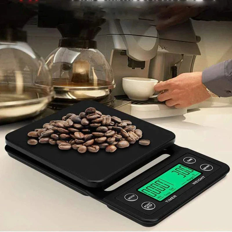 Precision Digital Coffee Scale 3kg with Timer & LCD Display Digital Kitchen Scale Axl