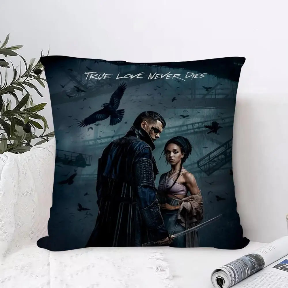 The Crow Movie Pillowcase – Soft Fabric & Concealed Zipper Decorative Pillowcase Axl Black6 30X30cm