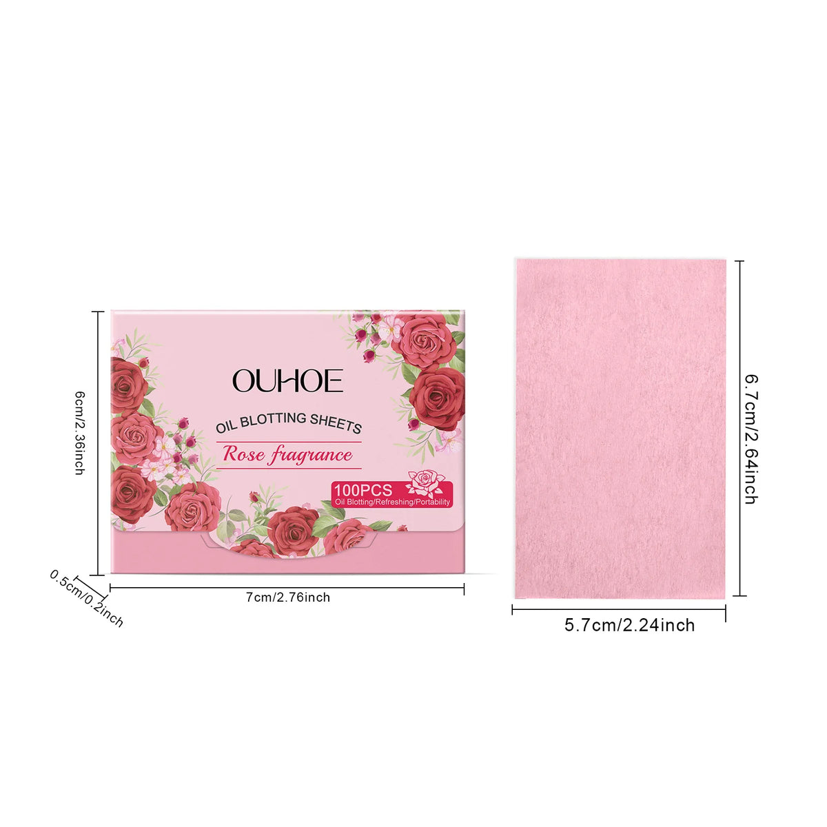 100-Pack Facial Oil Blotting Sheets – Matte Skin Control Facial Blotting Sheets Axl Rose Fragrance 12g