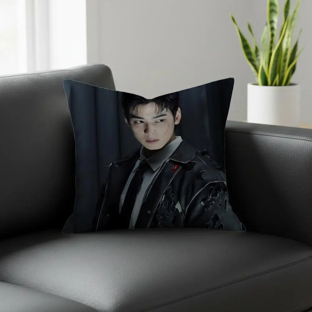 Kpop Singer Linen Cushion Cover | Sofa & Bedroom Decor Linen Cushion Cover Axl White5 30X30cm