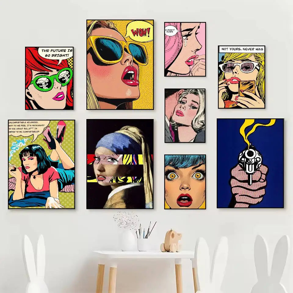 Pop Art Poster Self-Adhesive Waterproof Wall Décor | HD Print Wall Art Poster Axl