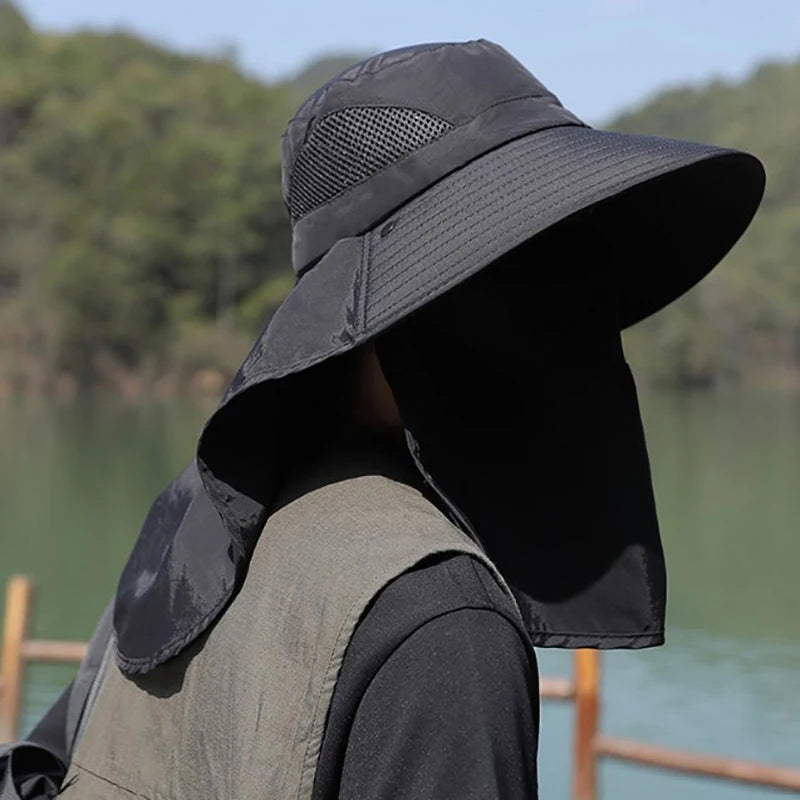 UV Sun Hat with Neck Flap – Outdoor Fishing Bucket Cap Outdoor Sun Hat Axl