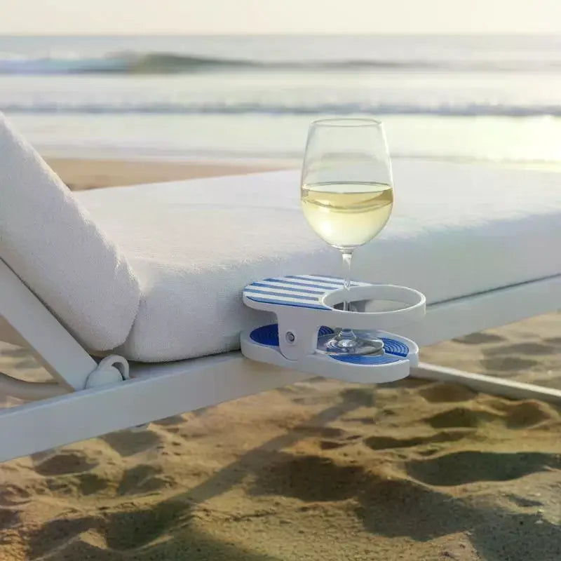 Clip-On Drink Holder – Beach Chair & Desk Cup Clamp Clip-On Cup Holder Axl