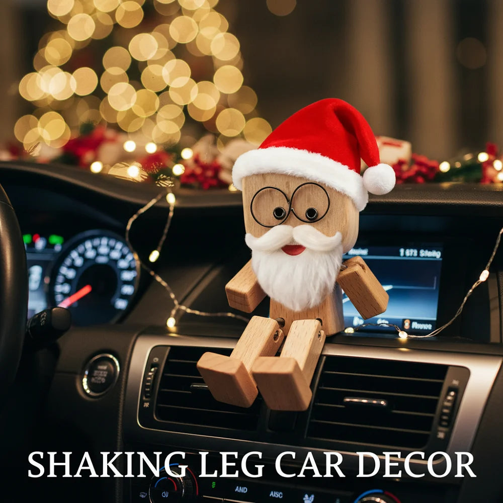 Leg-Shaking Wooden Man Figurine | Car & Desk Decor Ornament Wooden Figurine Ornament Axl