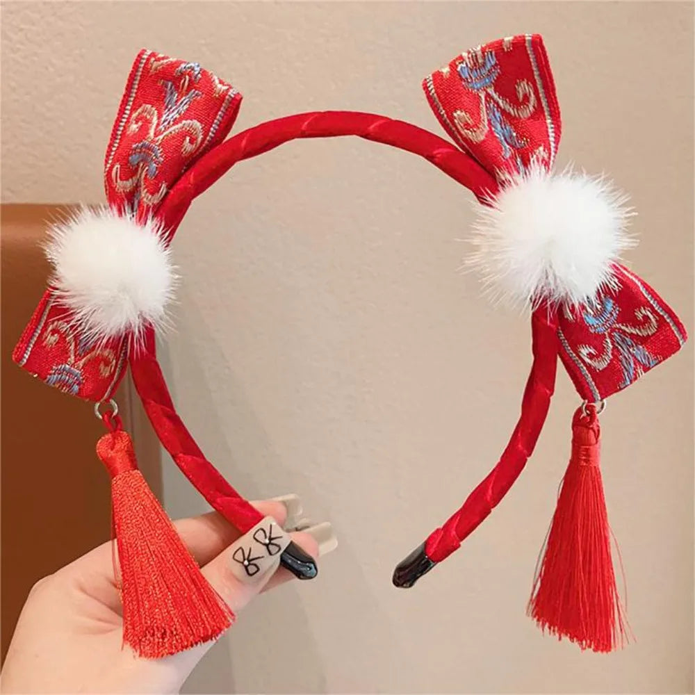 Girls Flower Braid Wig Headband – Chinese Style Hair Accessory Fashion Headband Axl Style 16