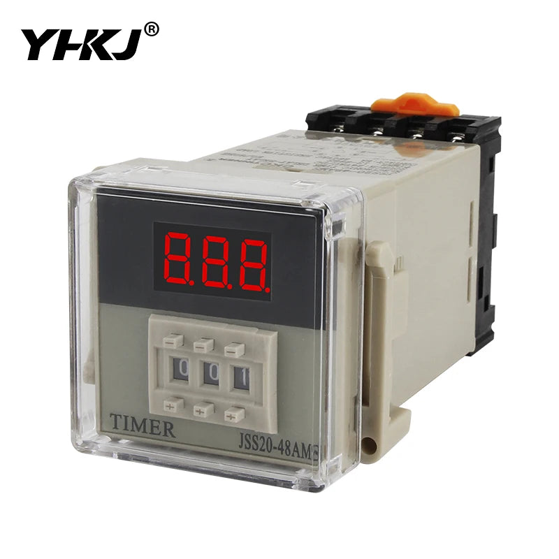 JSS20-48 Programmable Digital Time Relay DC24V AC220V LED Digital Time Relay Axl