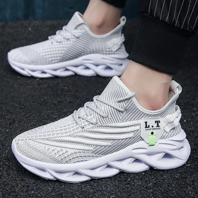 Men's Breathable Running Sneakers – Lace-Up Sports Shoes Men's Running Sneakers Axl