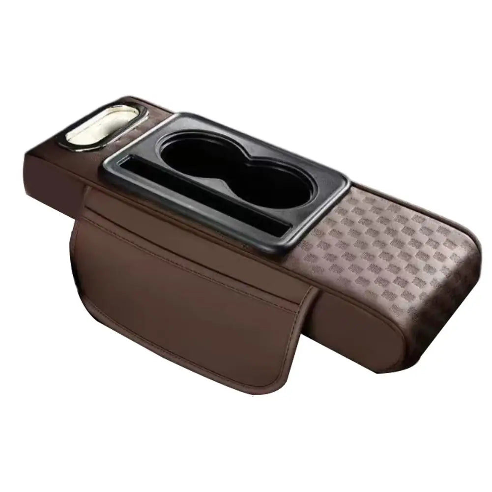 Car Armrest Cushion with Cup Holder & Tissue Pocket | Universal Car Armrest Cushion Axl C