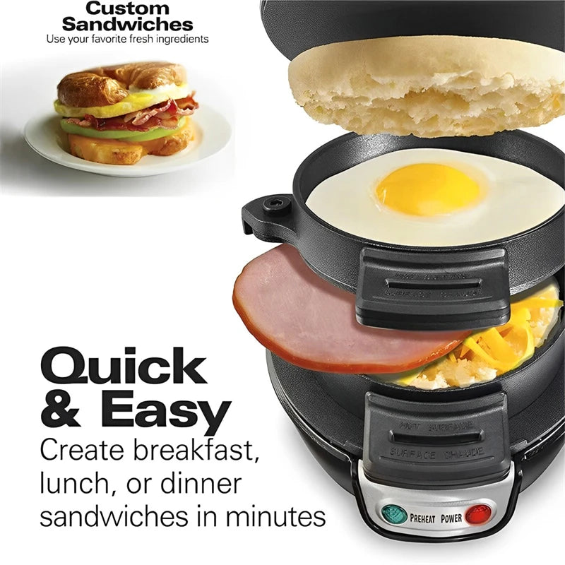BALASHOV Electric Burger & Sandwich Maker with Egg Cooker 800W Sandwich & Burger Maker Axl