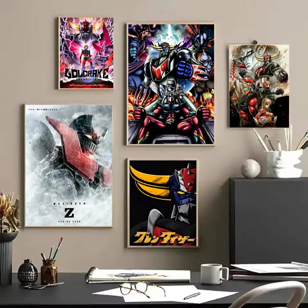 UFO Robot Grendizer Anime Canvas Wall Art Frameless Poster Canvas Wall Art Axl